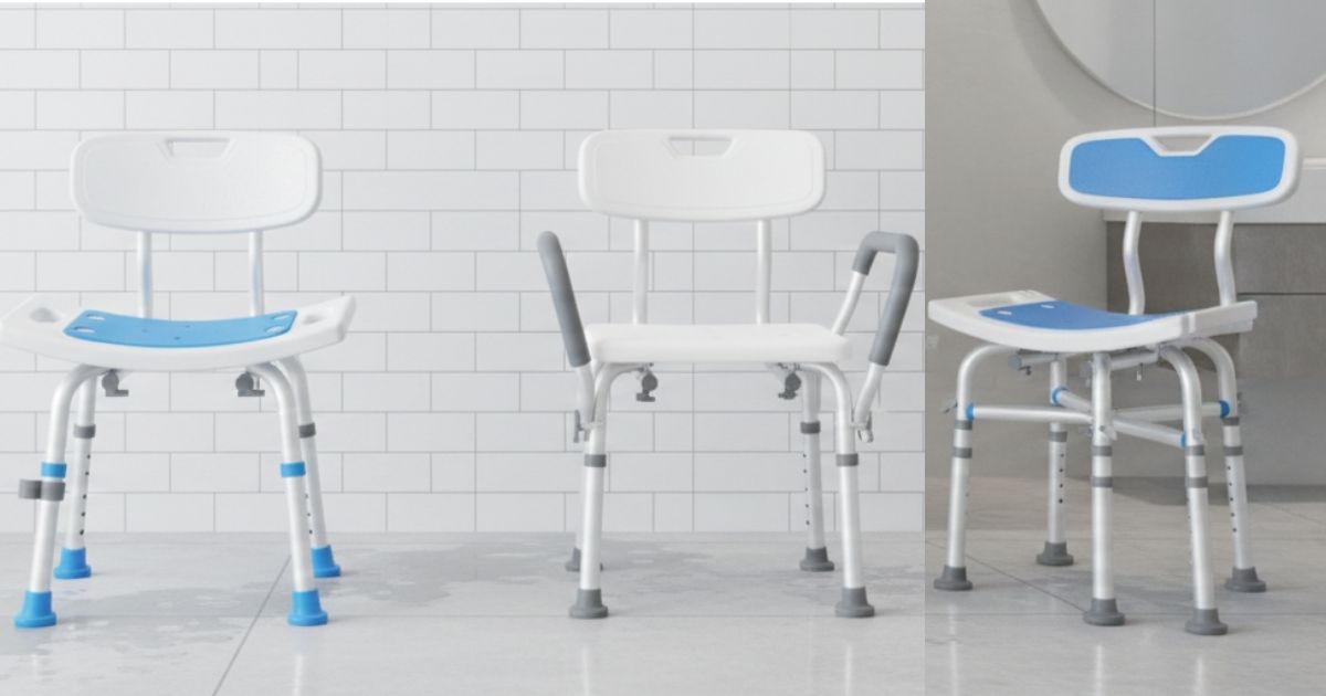 Vergleich moderner Duschstühle für Senioren in einer barrierefreien Dusche