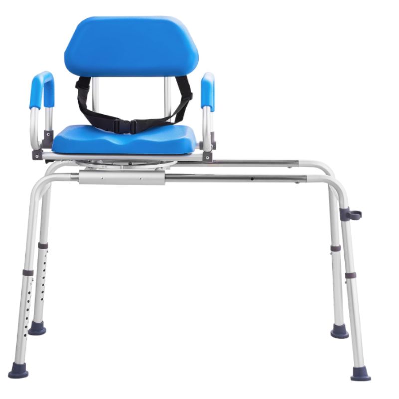 360 Grad drehbarer Duschstuhl mit Armlehnen im Badezimmer