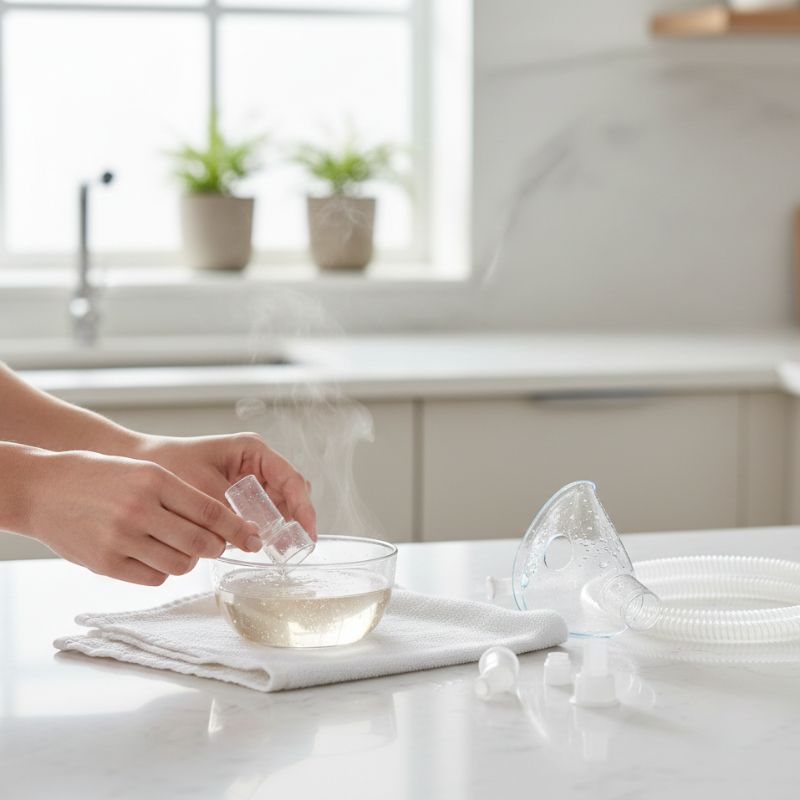 Reinigung und Pflege eines Inhalationsgeräts nach der Anwendung
