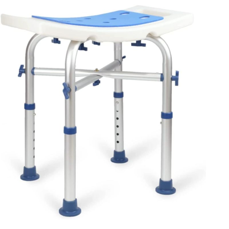 Schmaler Heavy-Duty Duschhocker für enge Duschkabinen