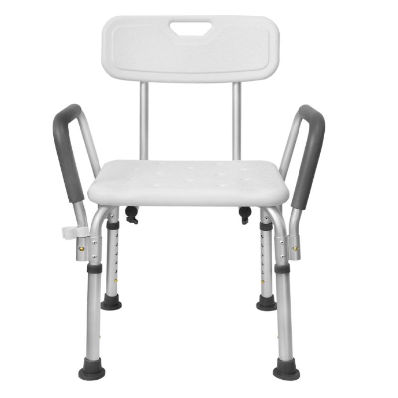 UISEBRT Duschstuhl mit Armlehnen und Rückenlehne für Senioren